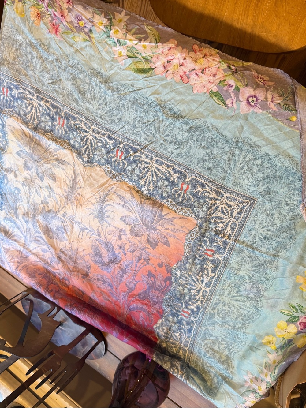 Johnny Was Silk Scarf - Picture 2 of 4
